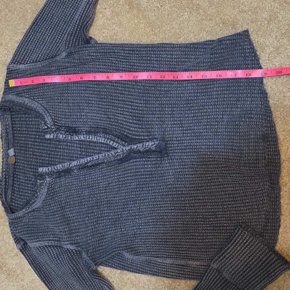 Free People One Colt Thermal Blue Sz S - Picture 9 of 10